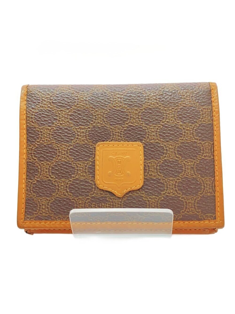 Celine Card Case Wallet Leather Brown All over